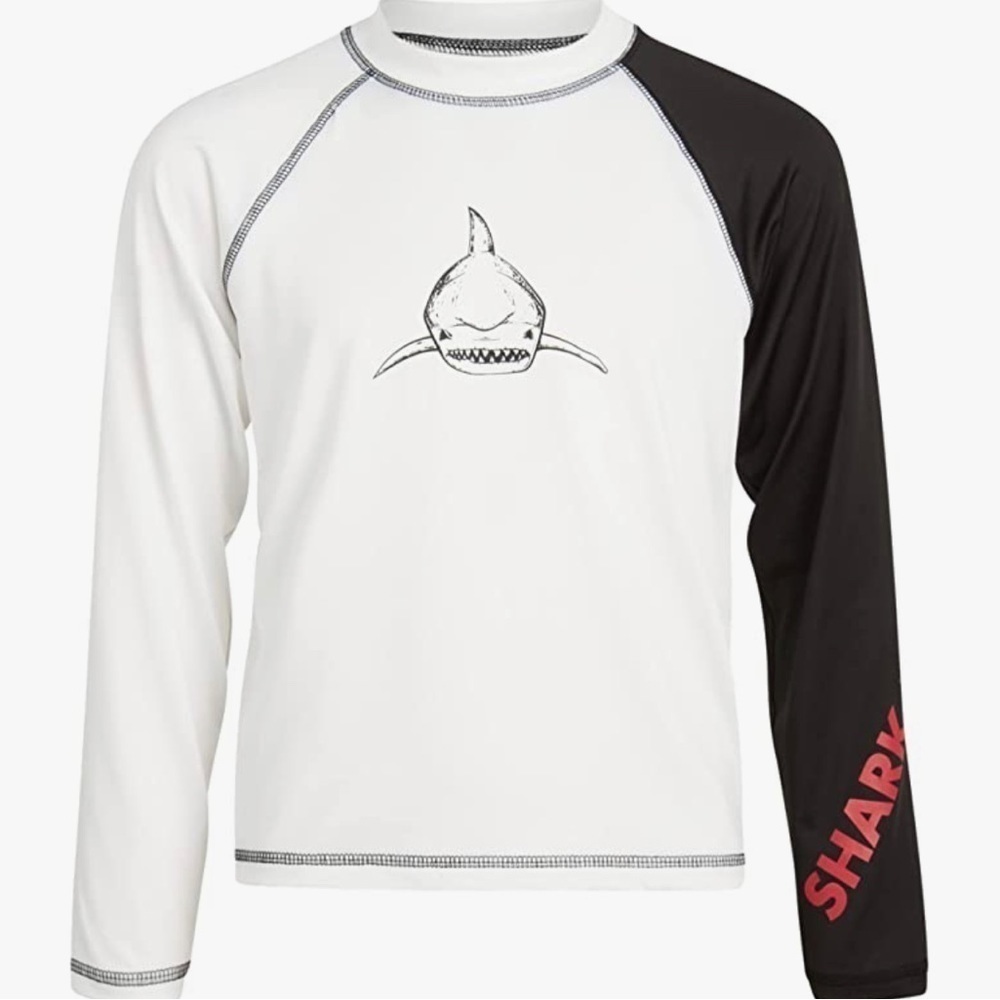 BIG Chill Boys' Rash Guard - UPF 50+ Long Sleeve Swim Shirt - 14
